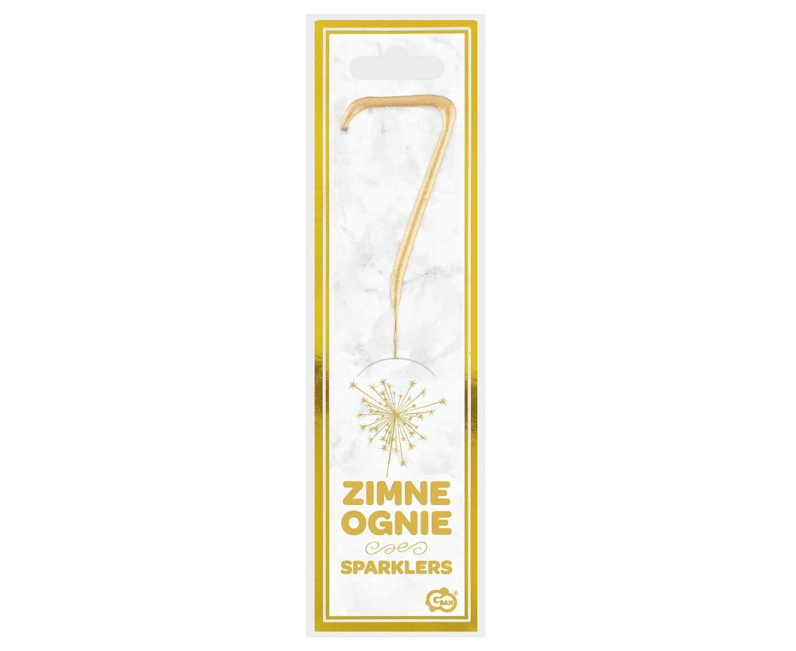 Sparklers Number "7", gold